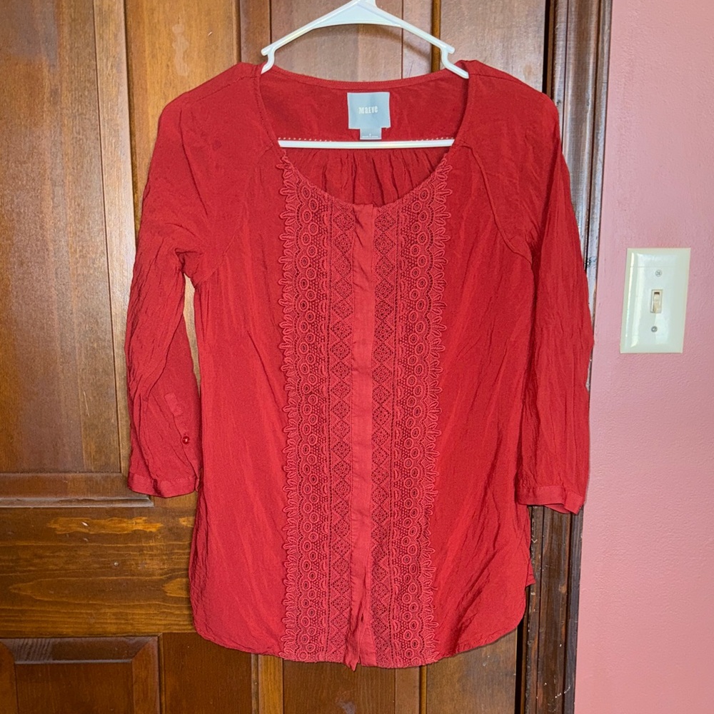 Maeve Red Lace Blouse